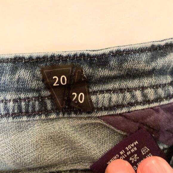 Vigoss Medium Blue Wash Skinny Jeans Women's Size 20 - Picture 10 of 10